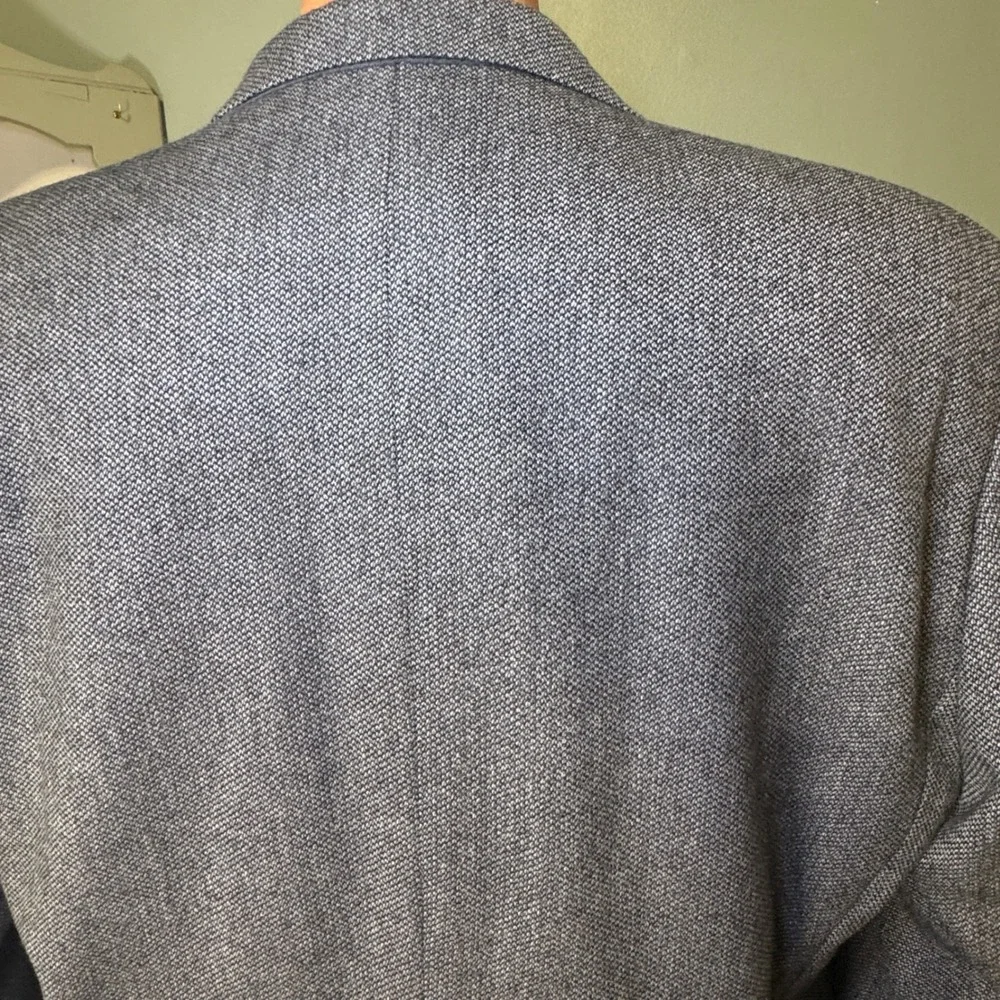Chaps Ralph Lauren Grey Wool Blazer Sport Coat Made in Canada Two Button Vintage